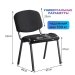 Стул офисный Изо ткань, кожзам (черный)